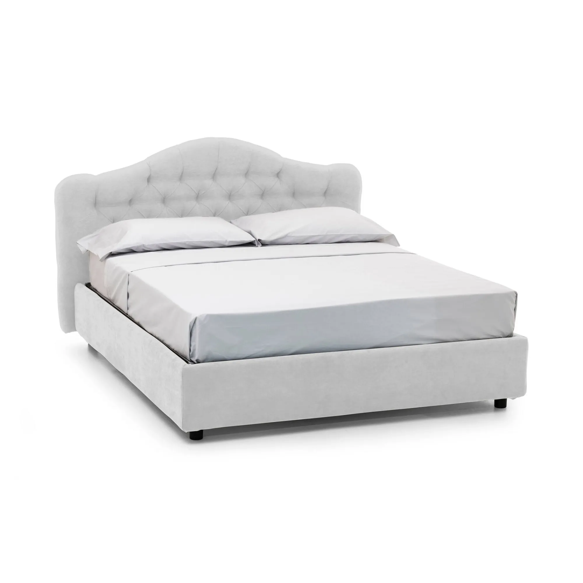 Letto matrimoniale Aly, Adatto a materasso Cm 160x200,<Dmora Fashion