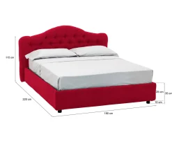Letto matrimoniale Aly, Adatto a materasso Cm 160x200,<Dmora Best Sale
