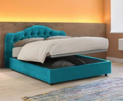 Letto matrimoniale Aly, Adatto a materasso Cm 160x200,<Dmora Flash Sale