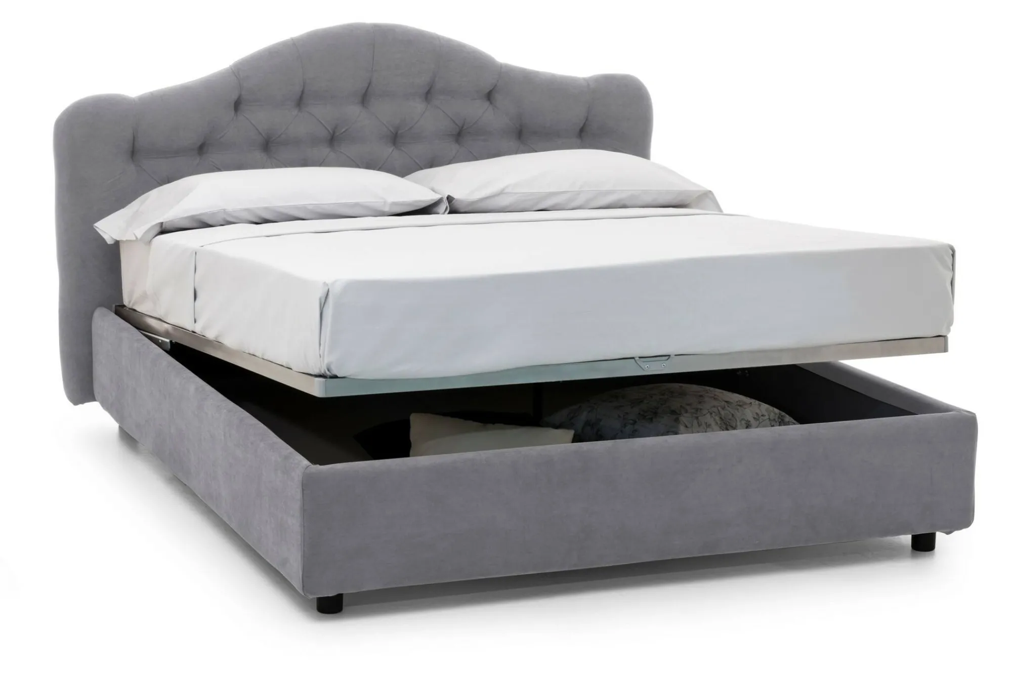 Letto matrimoniale Aly, Adatto a materasso Cm 160x200,<Dmora Hot