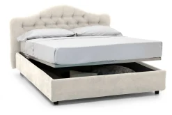 Letto matrimoniale Aly, Adatto a materasso Cm 160x200,<Dmora Fashion