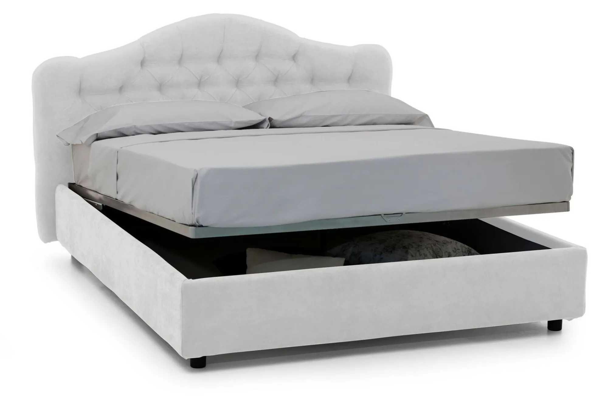 Letto matrimoniale Aly, Adatto a materasso Cm 160x200,<Dmora Fashion