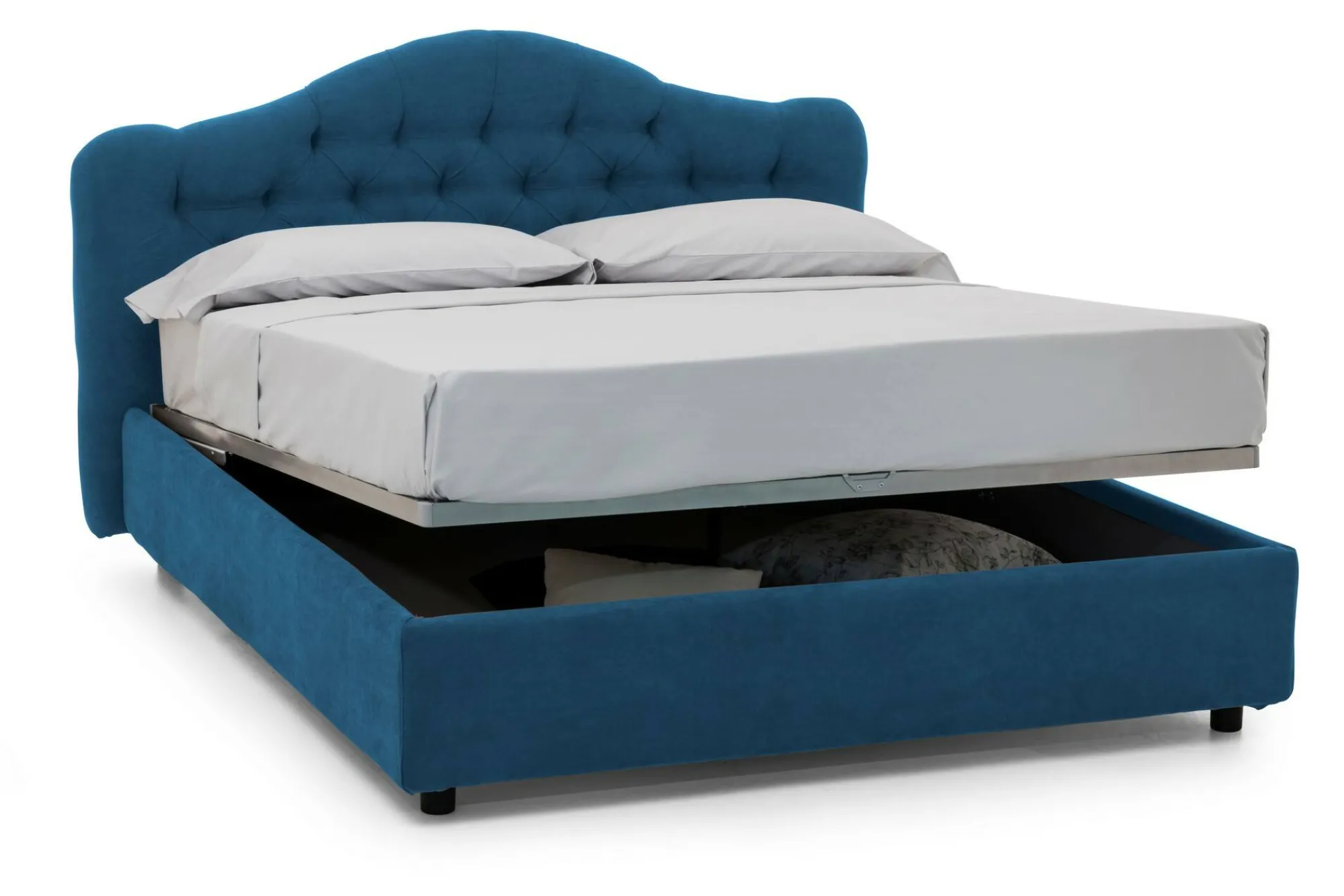 Letto matrimoniale Aly, Adatto a materasso Cm 160x200,<Dmora Online