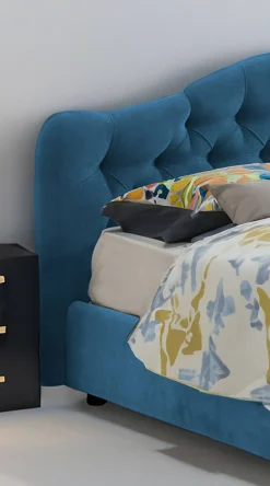 Letto matrimoniale Aly, Adatto a materasso Cm 160x200,<Dmora Online