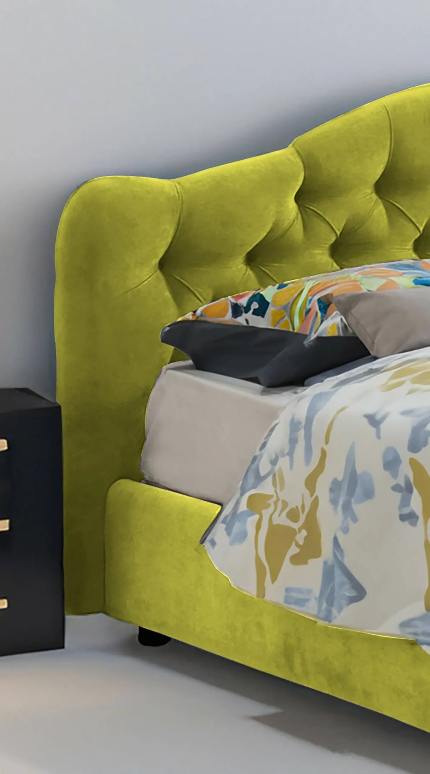 Letto matrimoniale Aly, Adatto a materasso Cm 160x200,<Dmora Clearance