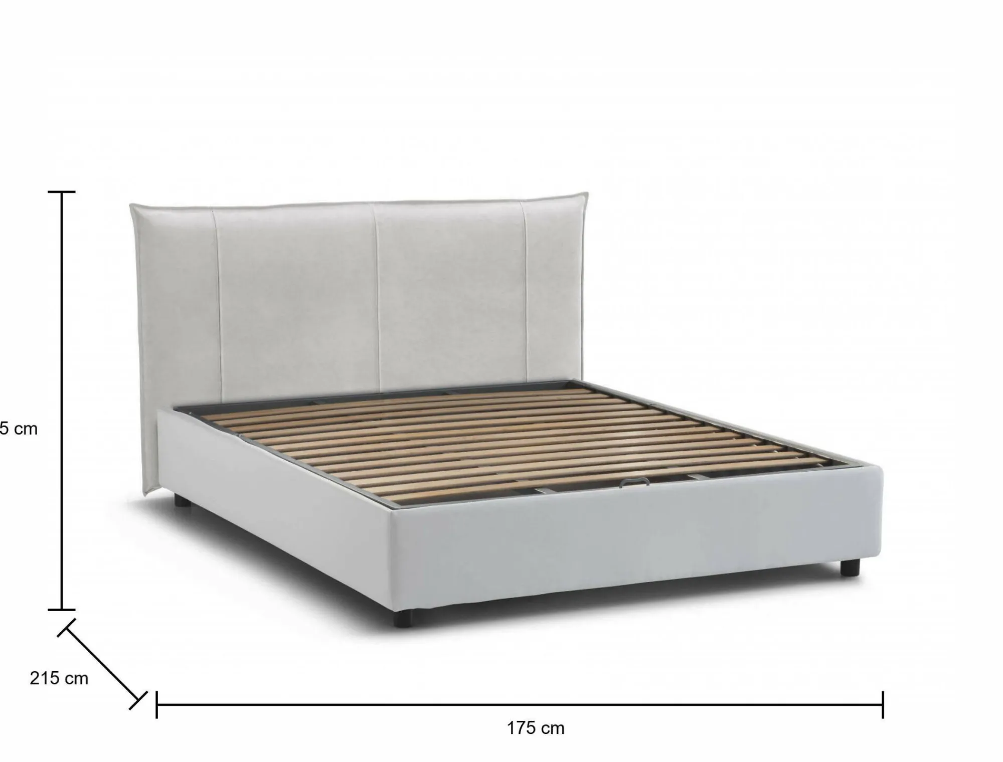 Letto matrimoniale Ambassador, adatto per materasso Cm 160x200,<Dmora Online