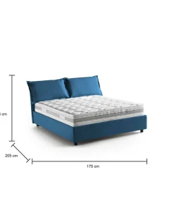 Letto matrimoniale Amelinda, con materasso Cm 160x190 incluso,<Dmora Online