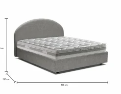 Letto matrimoniale Amida, con materasso Cm 160x190 incluso,<Dmora Shop