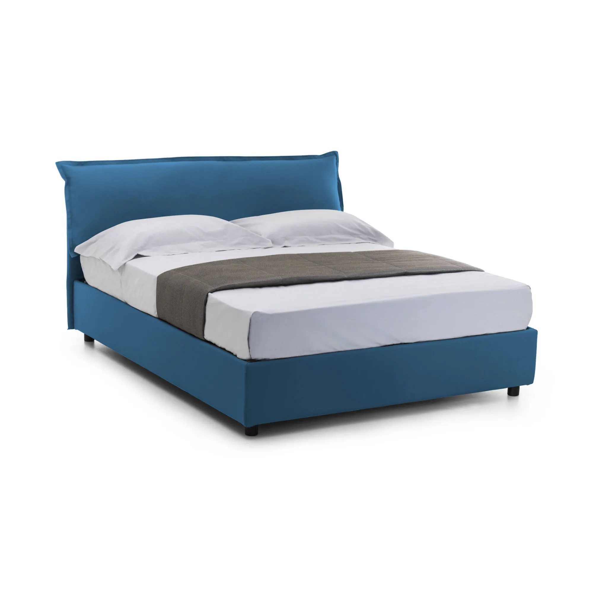 Letto matrimoniale Amilcare, con materasso 160x190 Cm incluso,<Dmora Cheap