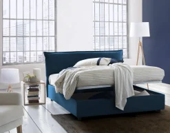 Letto matrimoniale Amilcare, con materasso 160x190 Cm incluso,<Dmora Cheap