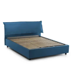 Letto matrimoniale Amilcare, con materasso 160x190 Cm incluso,<Dmora Cheap