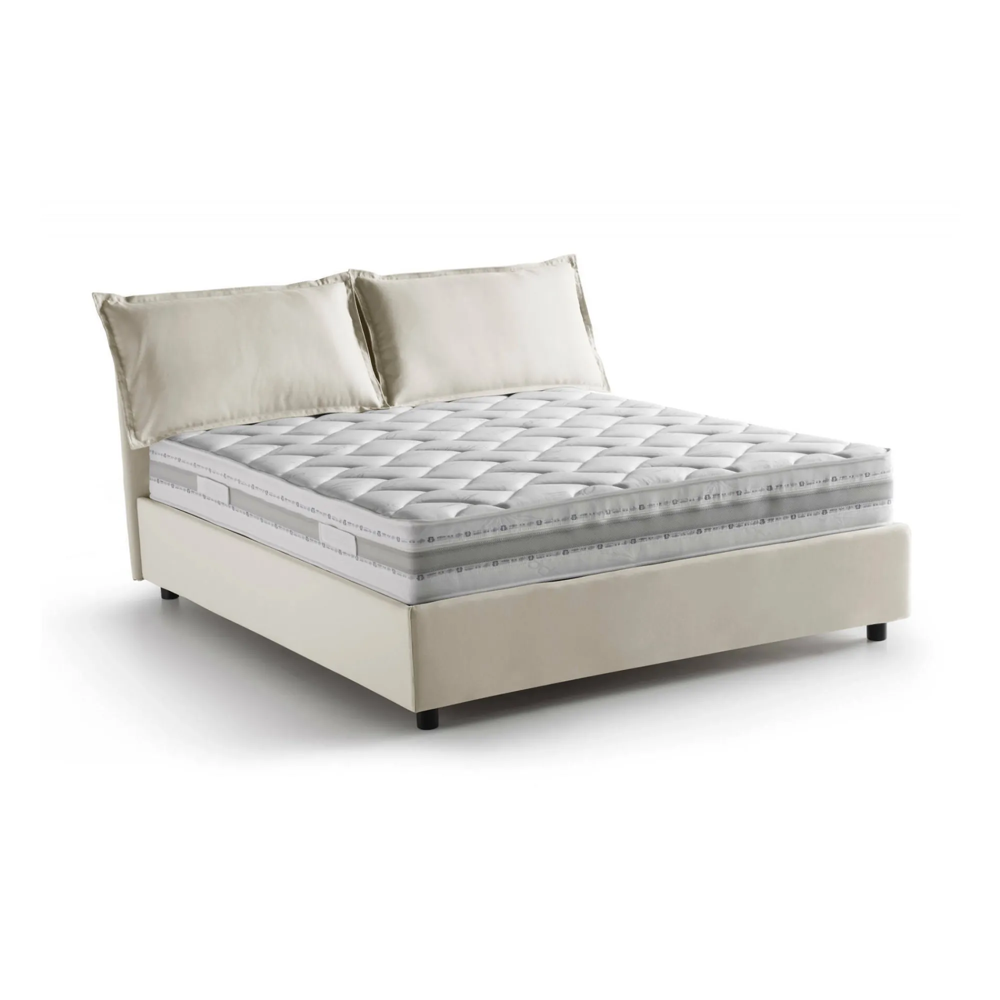 Letto matrimoniale Amy, con materasso Cm 160x200 incluso,<Dmora Cheap