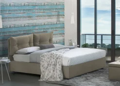 Letto matrimoniale Andrealo, con materasso Cm 160x190 incluso,<Dmora Cheap