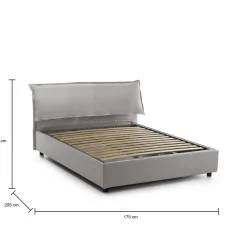 Letto matrimoniale Andyymion, adatto per materasso 160x190 cm,<Dmora Shop
