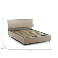 Letto matrimoniale Andyymion, adatto per materasso 160x190 cm,<Dmora Store