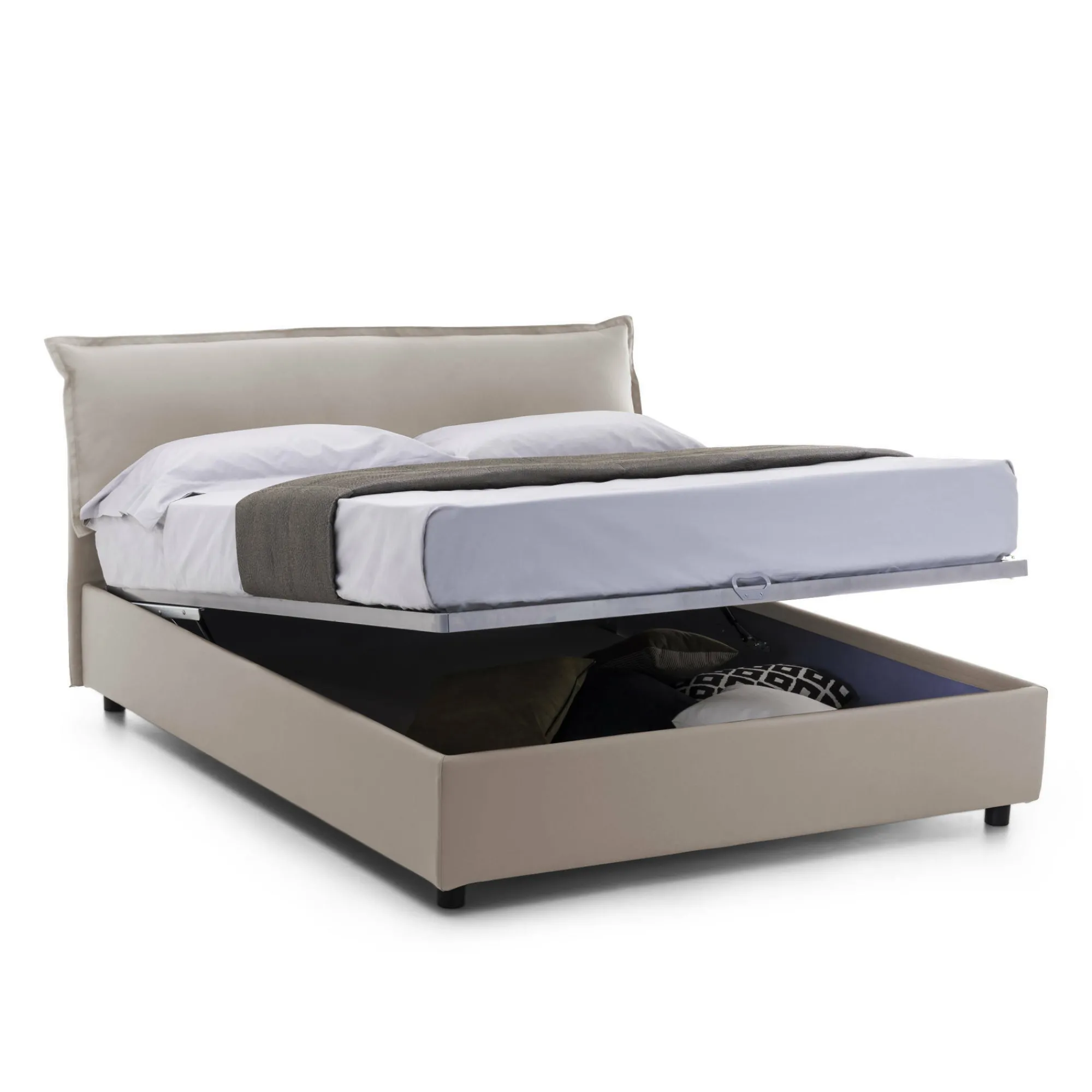 Letto matrimoniale Andyymion, adatto per materasso 160x190 cm,<Dmora Discount