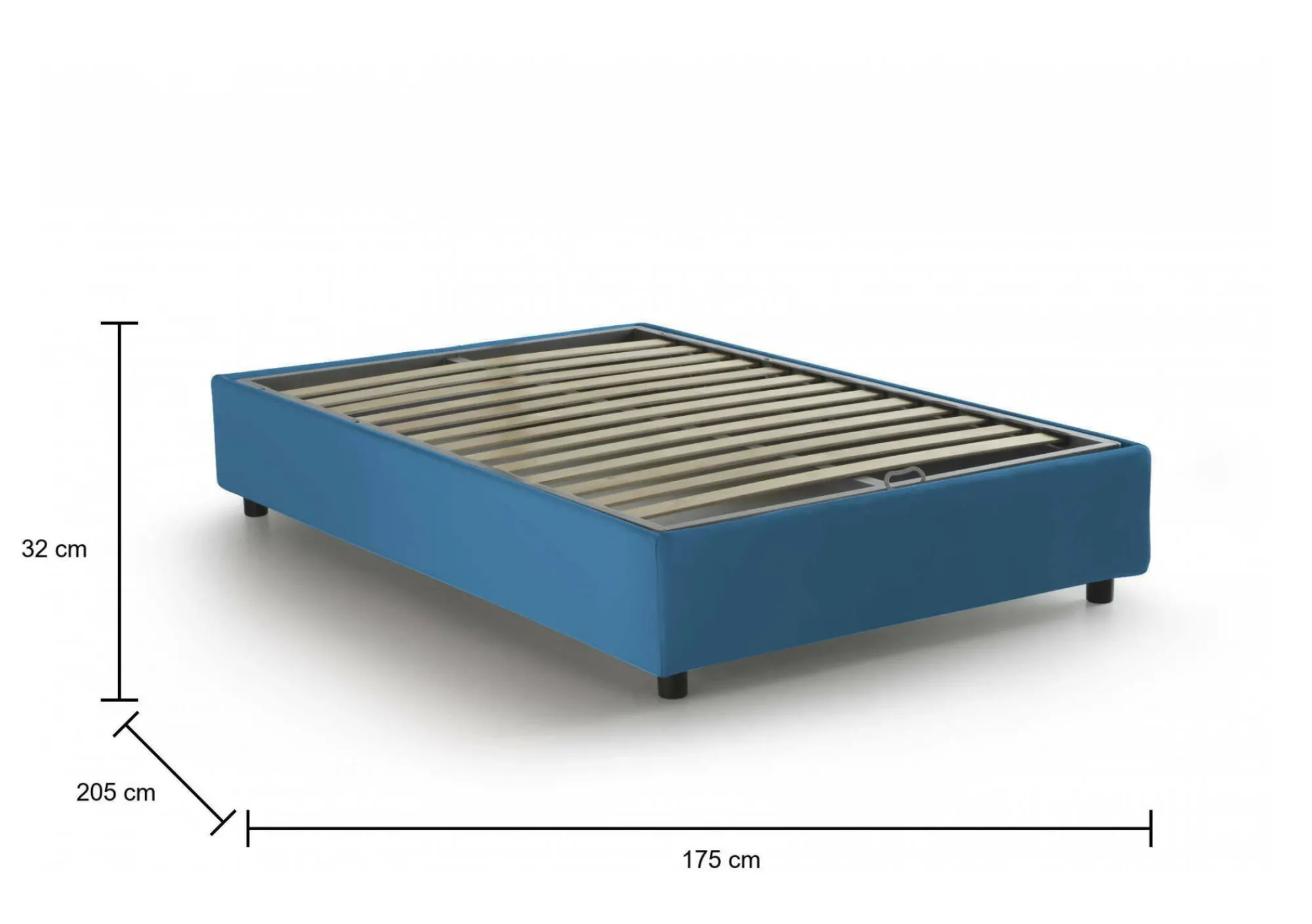 Letto matrimoniale Annibale, adatto per materasso Cm 160x190,<Dmora Discount
