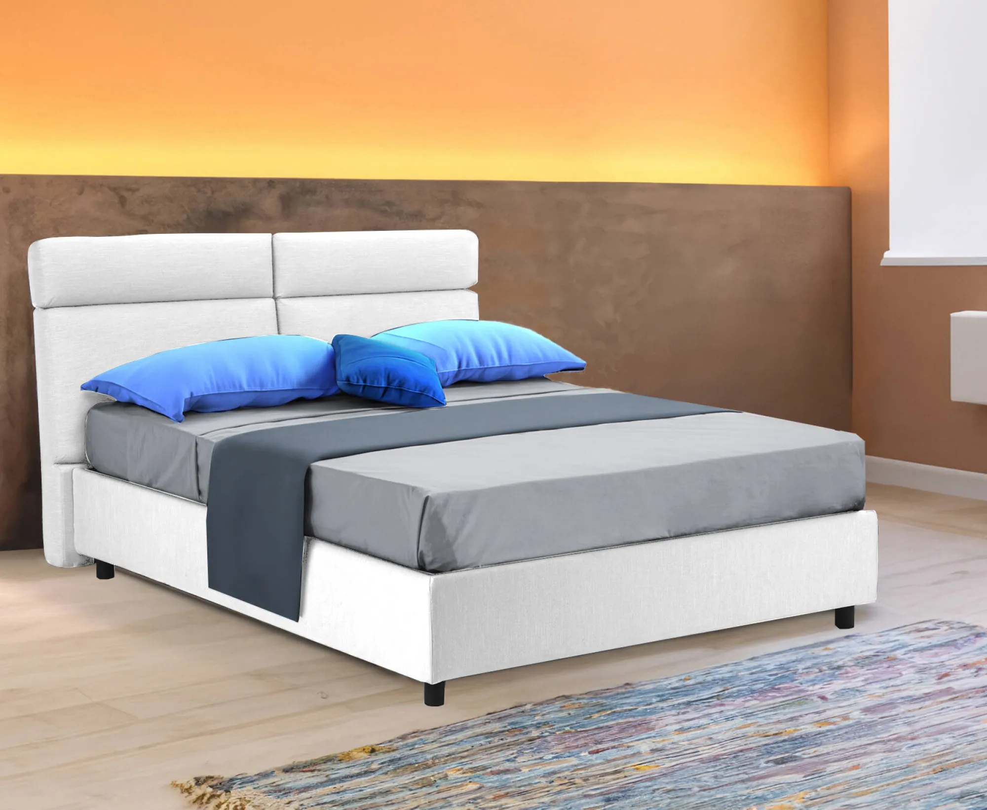 Letto matrimoniale Annus, Con materasso Cm 160x200 incluso,<Dmora Store