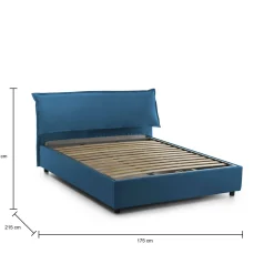 Letto matrimoniale Apaia, adatto per materasso Cm 160x200,<Dmora Cheap