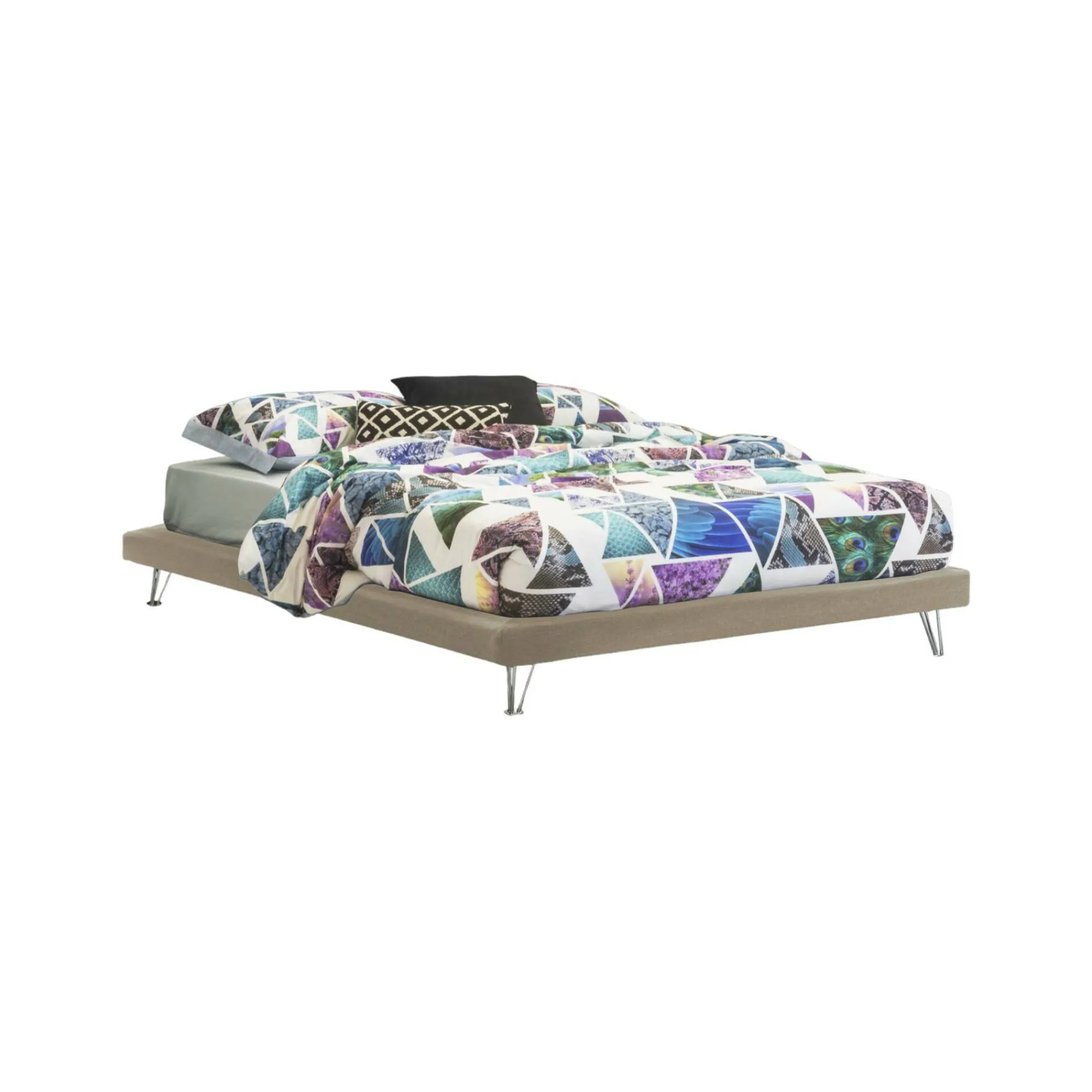 Letto matrimoniale Arbatrax, adatto per materasso Cm 160x190,<Dmora Cheap