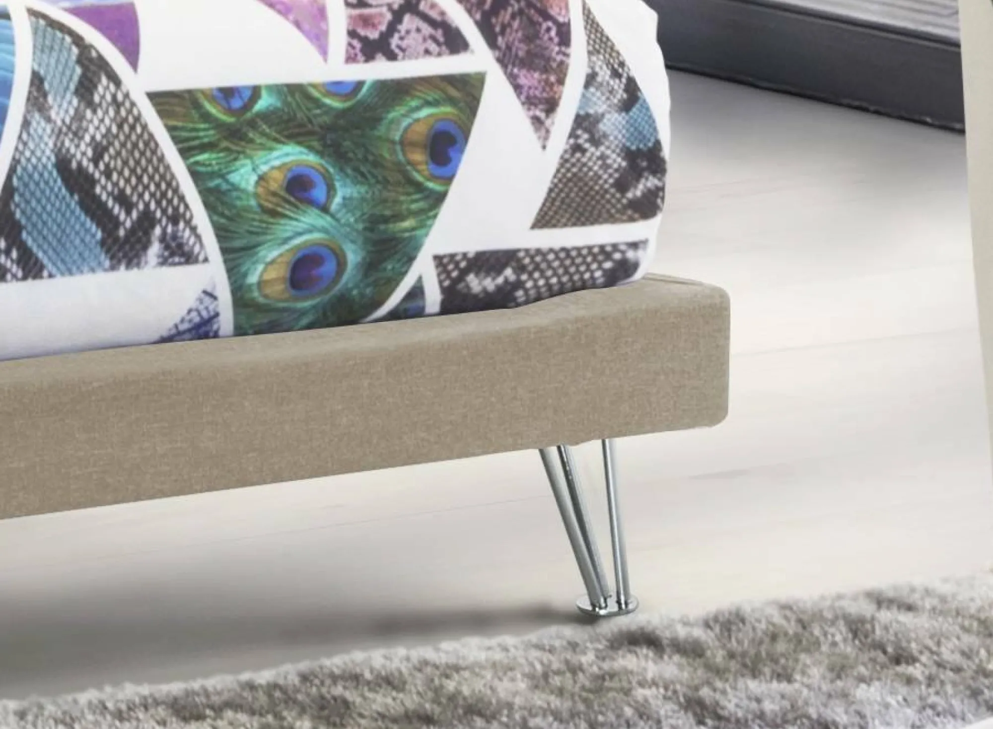Letto matrimoniale Arbatrax, adatto per materasso Cm 160x190,<Dmora Cheap