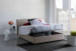 Letto matrimoniale Arcan, adatto per materasso Cm 160x200,<Dmora Store