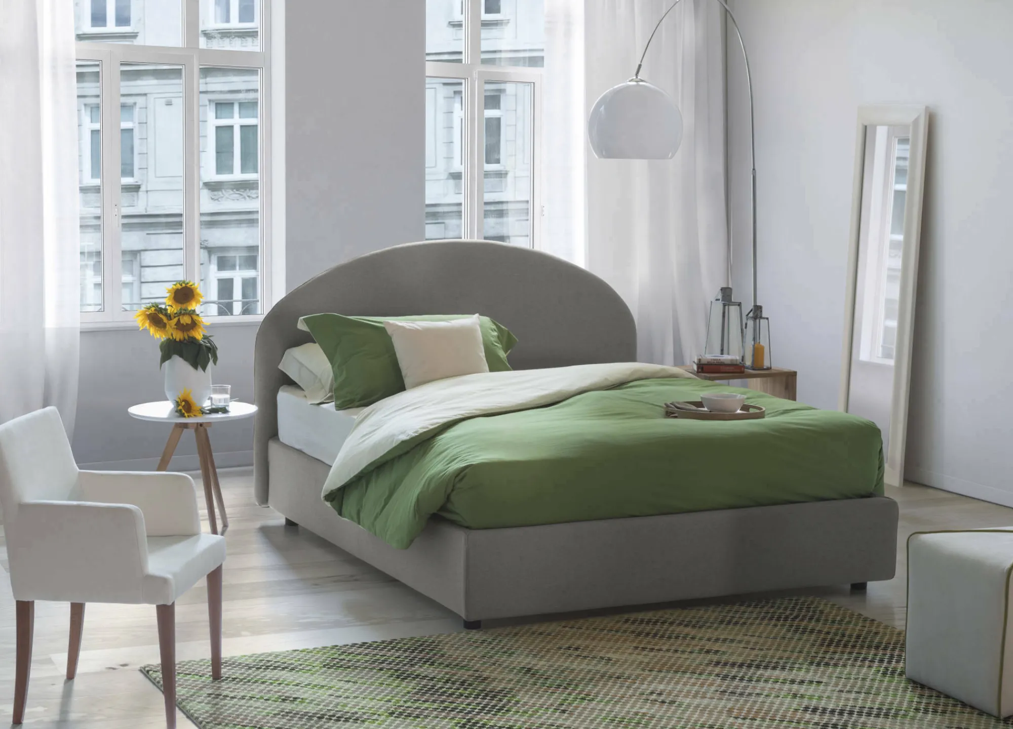 Letto matrimoniale Archivio, adatto per materasso Cm 160x190,<Dmora Hot