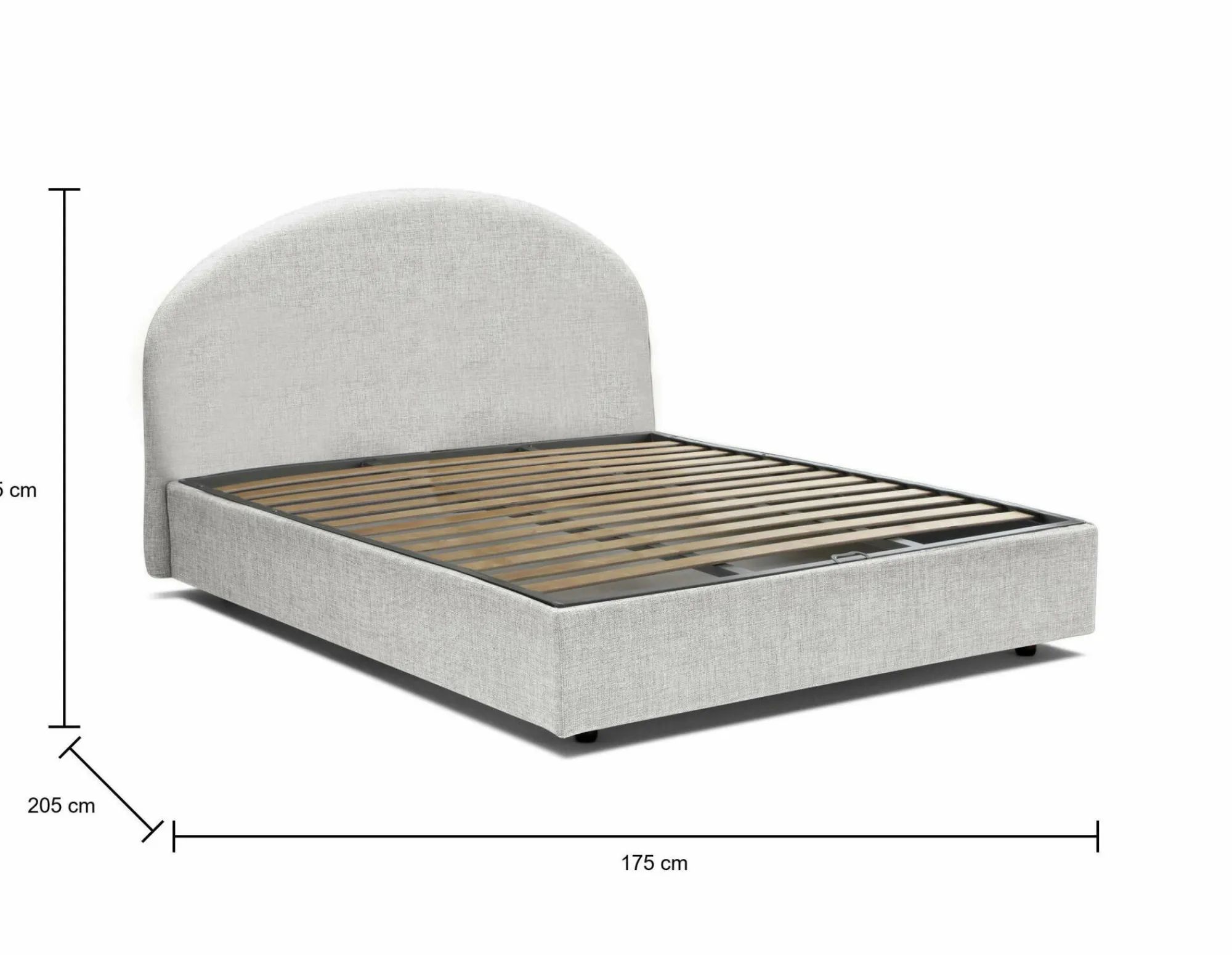 Letto matrimoniale Archivio, adatto per materasso Cm 160x190,<Dmora Shop