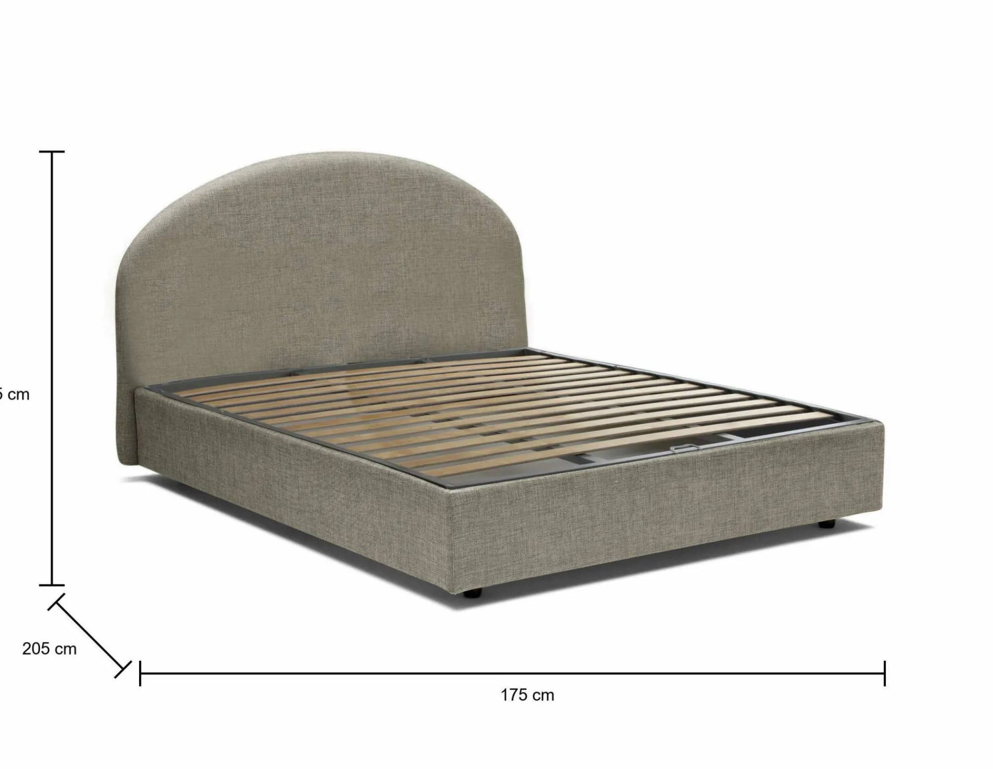 Letto matrimoniale Archivio, adatto per materasso Cm 160x190,<Dmora Best