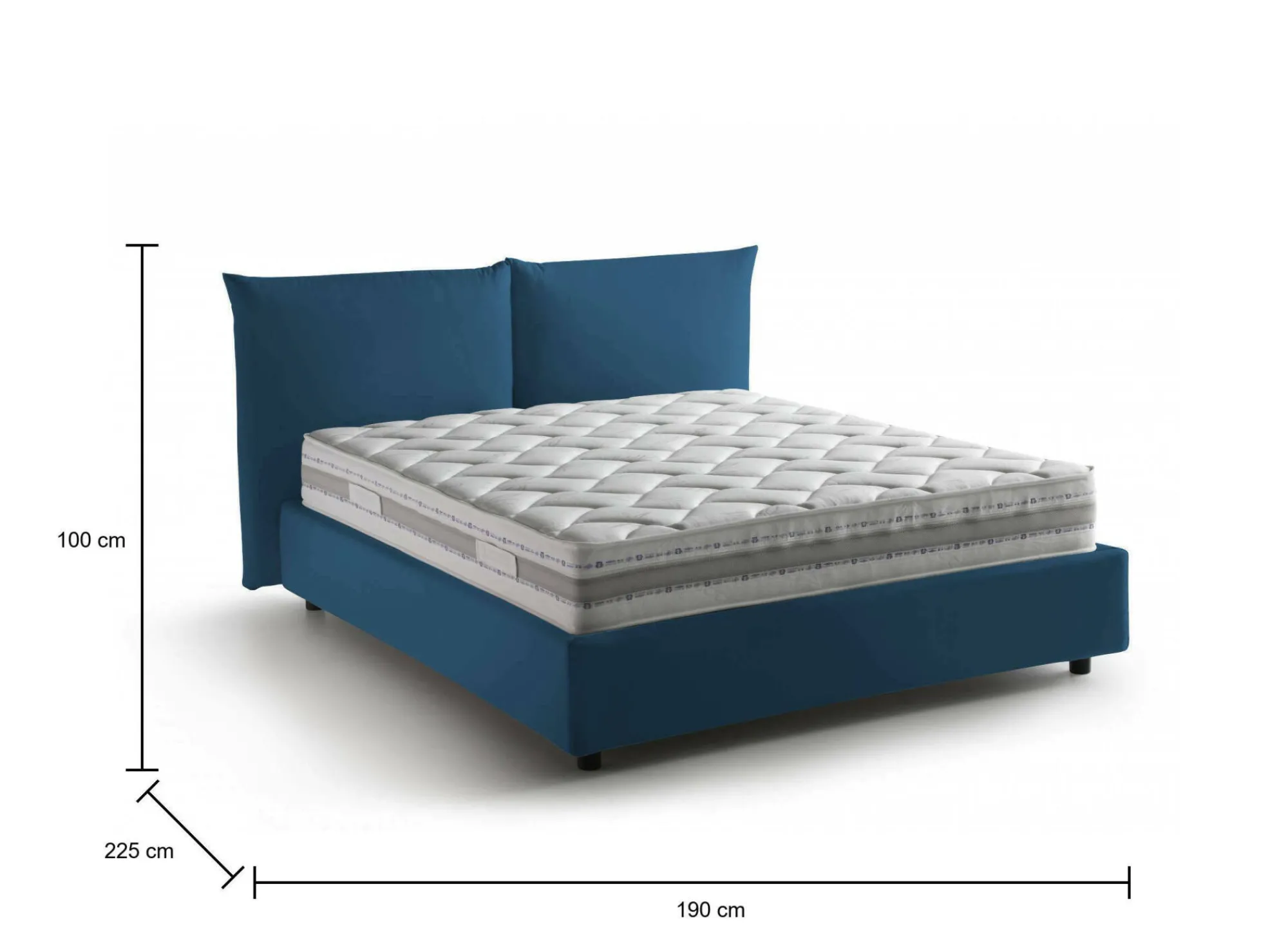 Letto matrimoniale Arcole, con materasso Cm 160x200 incluso,<Dmora Flash Sale