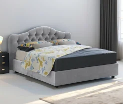 Letto matrimoniale Arex, Adatto a materasso Cm 160x190,<Dmora New