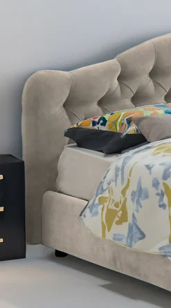 Letto matrimoniale Arex, Adatto a materasso Cm 160x190,<Dmora Clearance