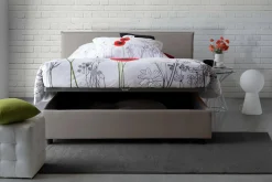 Letto matrimoniale Ariadni, con materasso Cm 160x200 incluso,<Dmora Sale