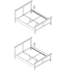 Letto matrimoniale Arika, 179x211 h110 cm,<Dmora Best Sale