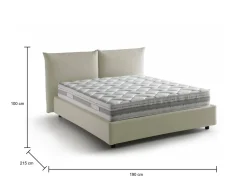 Letto matrimoniale Arpino, con materasso Cm 160x190 incluso,<Dmora New