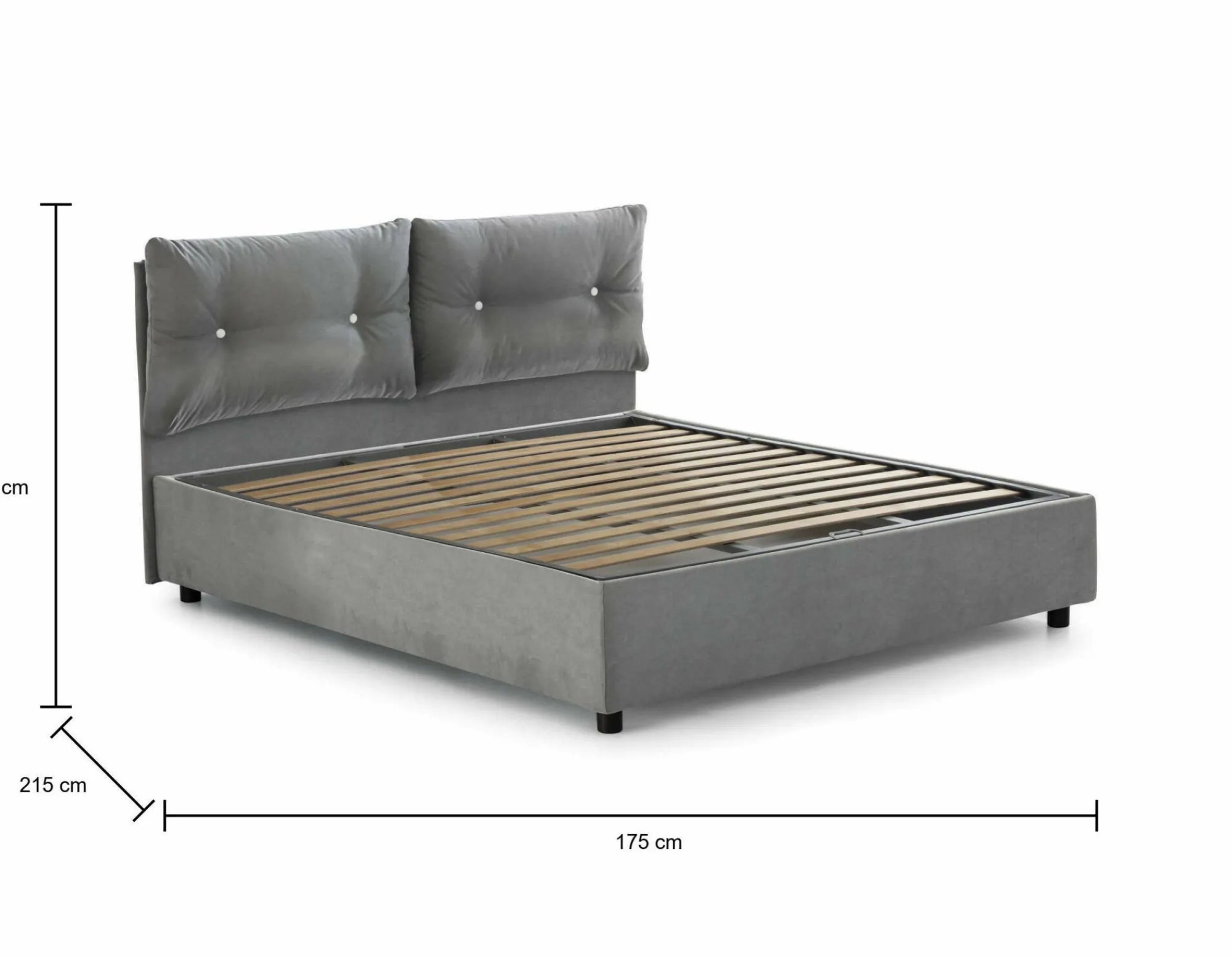 Letto matrimoniale Artrax, adatto per materasso Cm 160x200,<Dmora Sale
