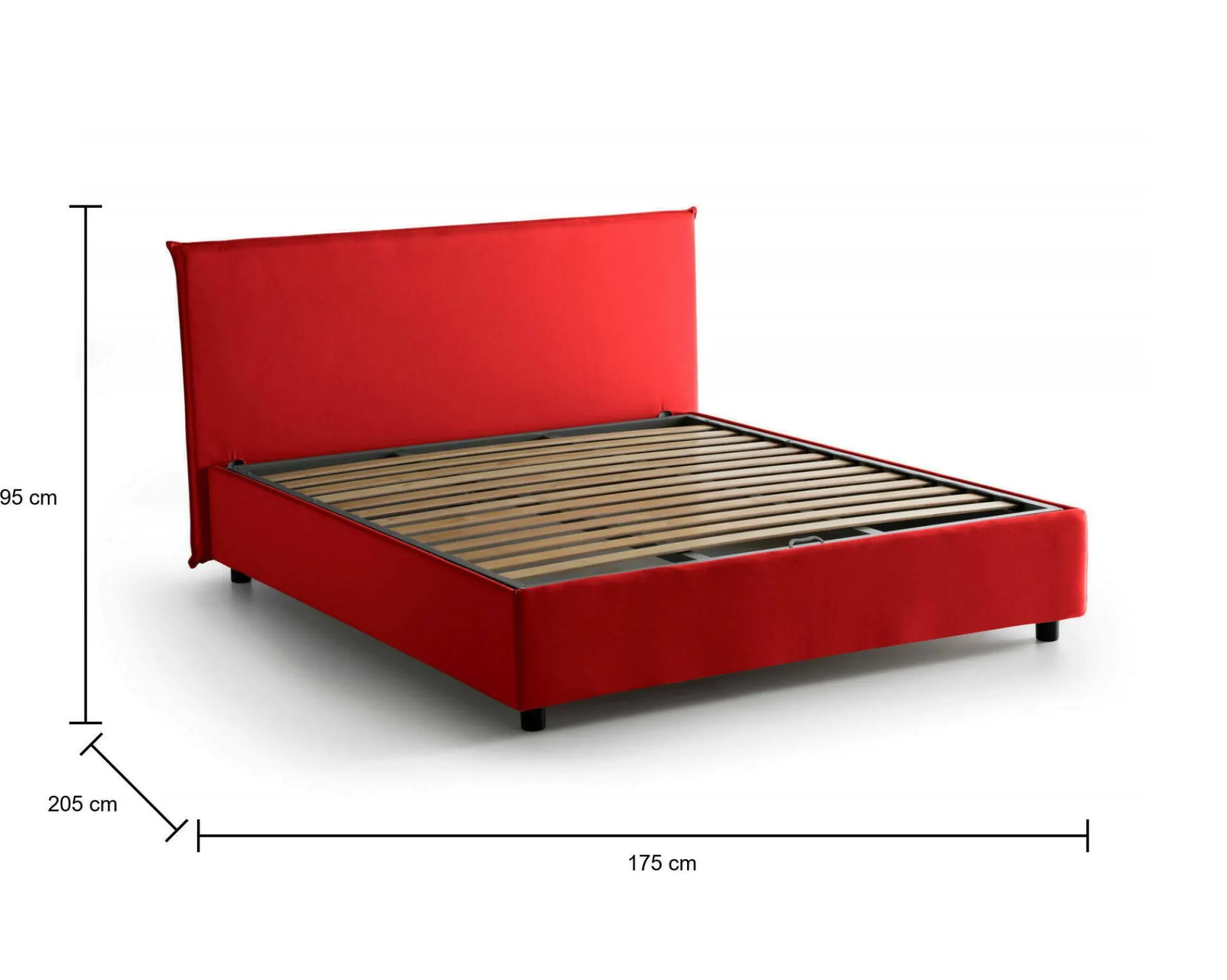 Letto matrimoniale Ashlee, adatto per materasso Cm 160x190,<Dmora Online