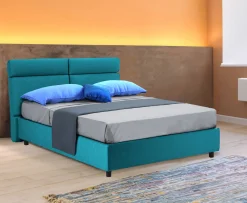 Letto matrimoniale Asica, Con materasso Cm 160x190 incluso,<Dmora New