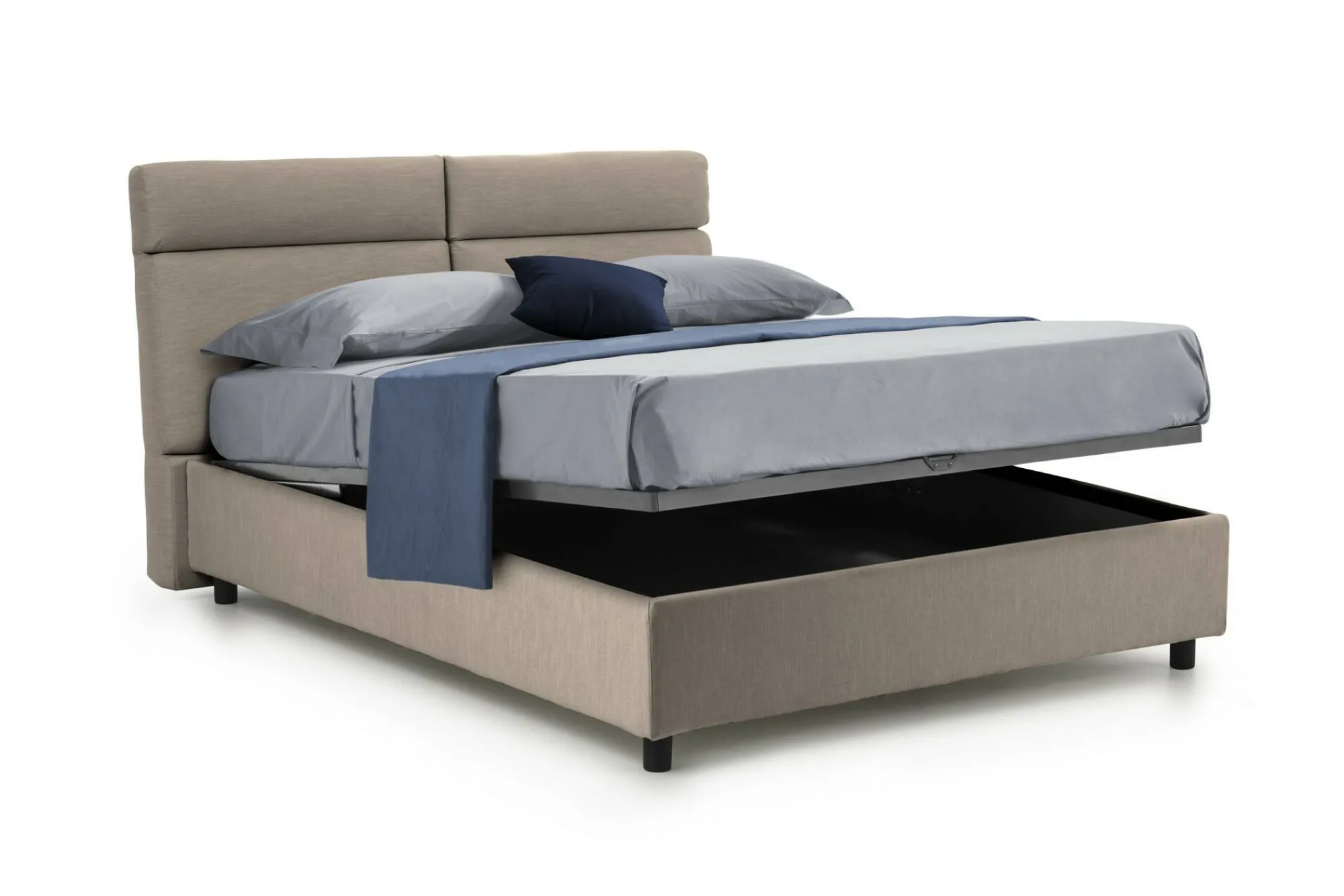 Letto matrimoniale Asica, Con materasso Cm 160x190 incluso,<Dmora Sale