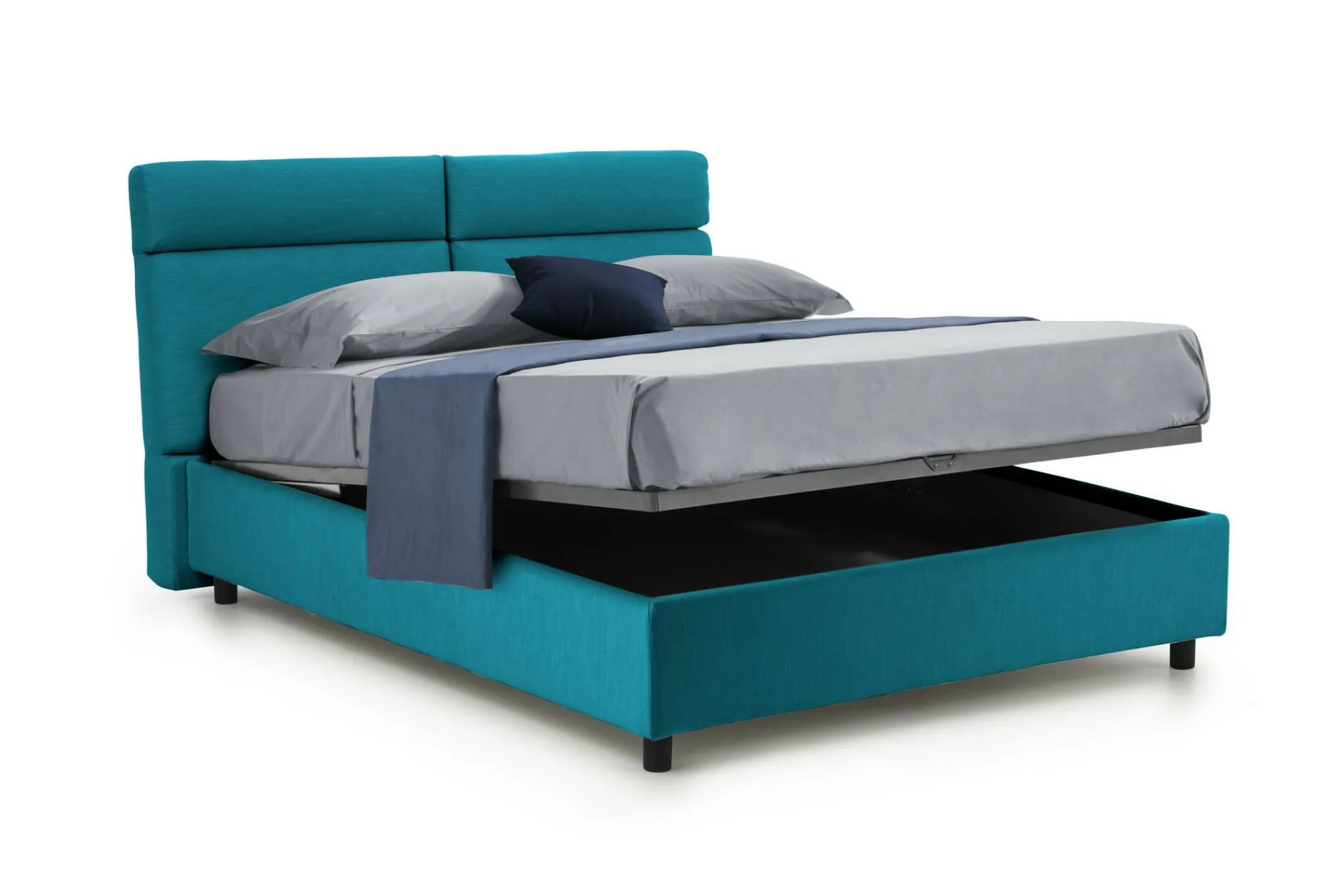 Letto matrimoniale Asica, Con materasso Cm 160x190 incluso,<Dmora New