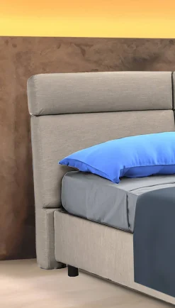 Letto matrimoniale Asica, Con materasso Cm 160x190 incluso,<Dmora Sale