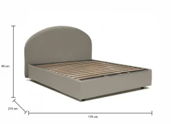 Letto matrimoniale Augite, adatto per materasso Cm 160x200,<Dmora Outlet