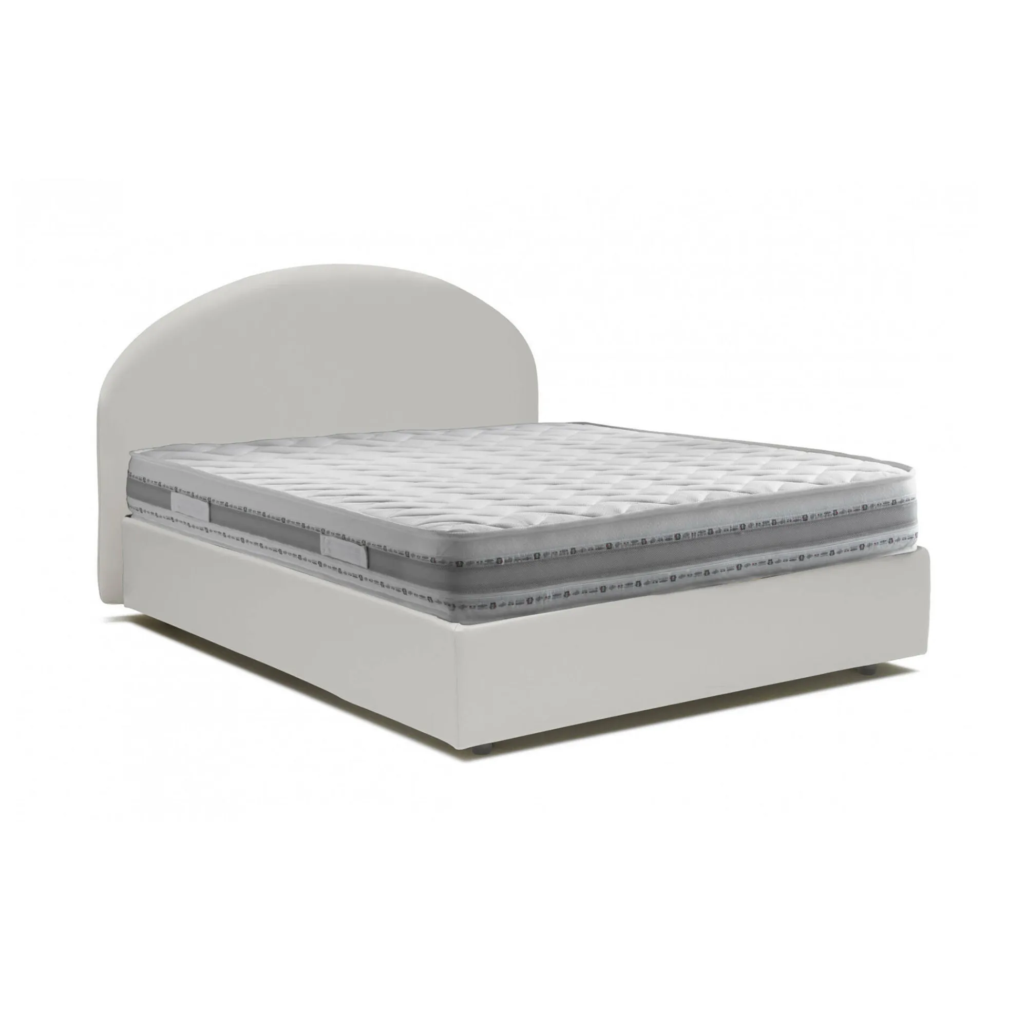 Letto matrimoniale Ayur, con materasso Cm 160x200 incluso,<Dmora New