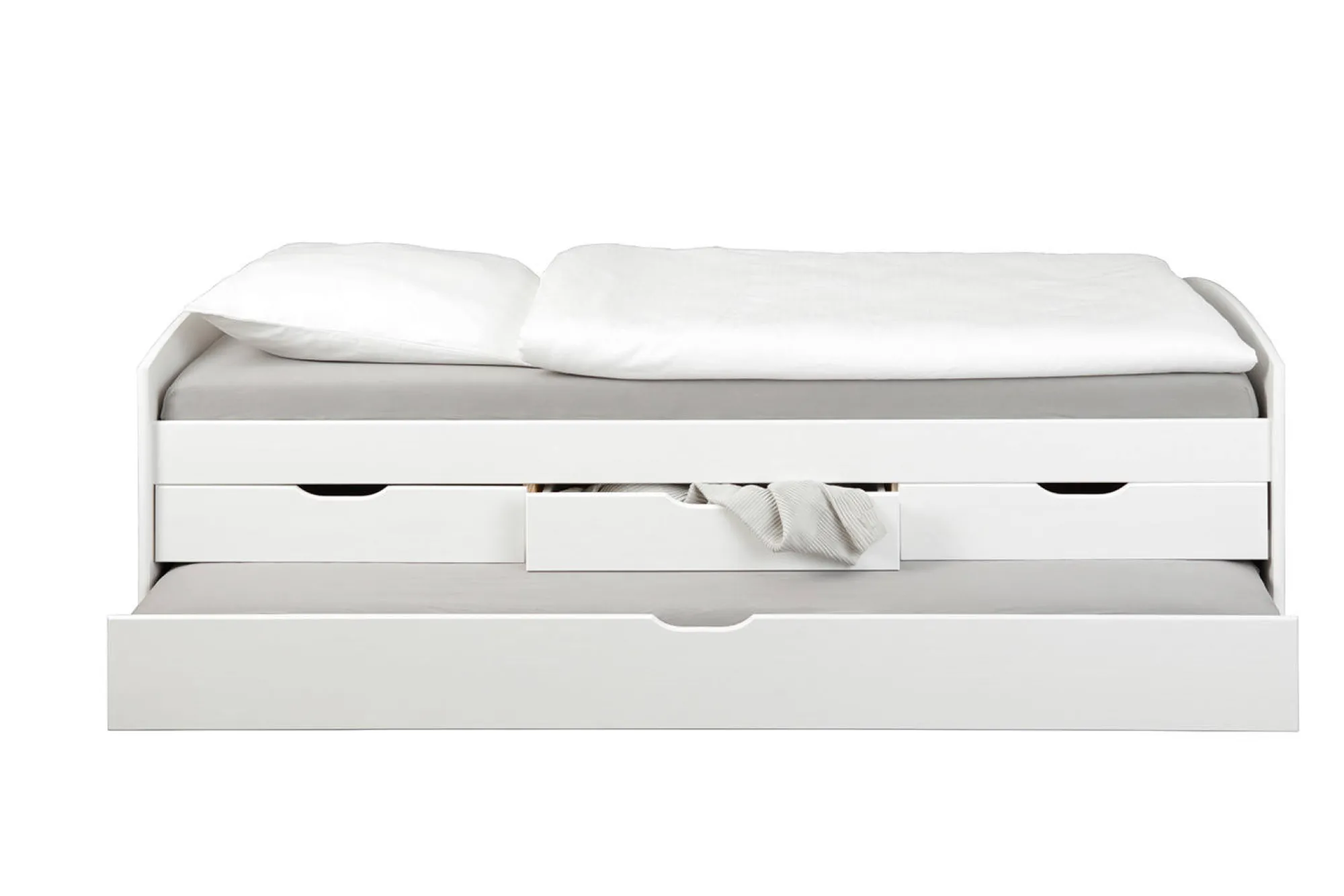 Letto matrimoniale Bayreuth, Sommier per camera da letto, Giroletto per stanza, Struttura porta materasso, 205x63 h98 cm,<Dmora New