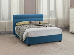 Letto matrimoniale Bedero, Con materasso Cm 160x200 incluso,<Dmora New