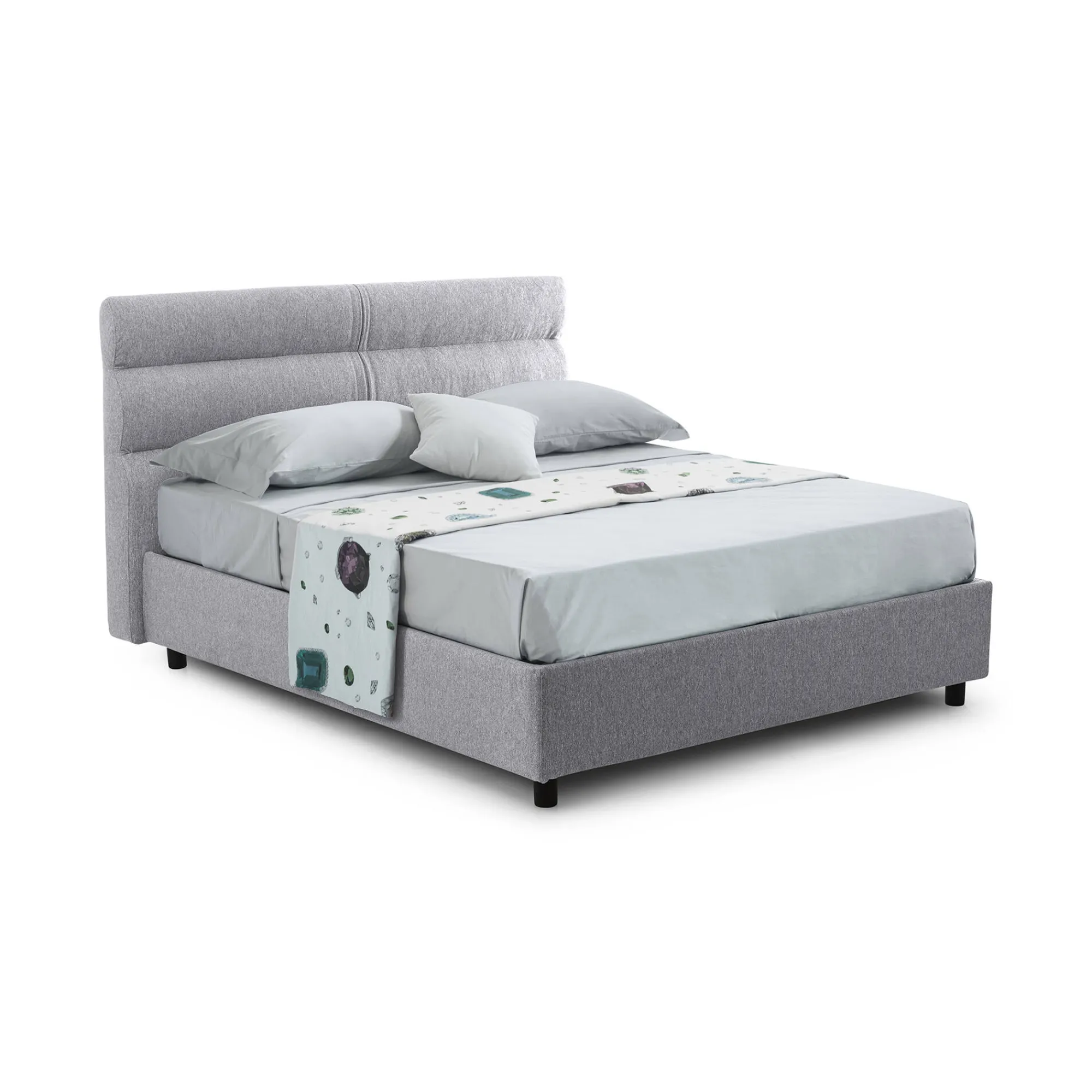 Letto matrimoniale Bedero, Con materasso Cm 160x200 incluso,<Dmora Sale