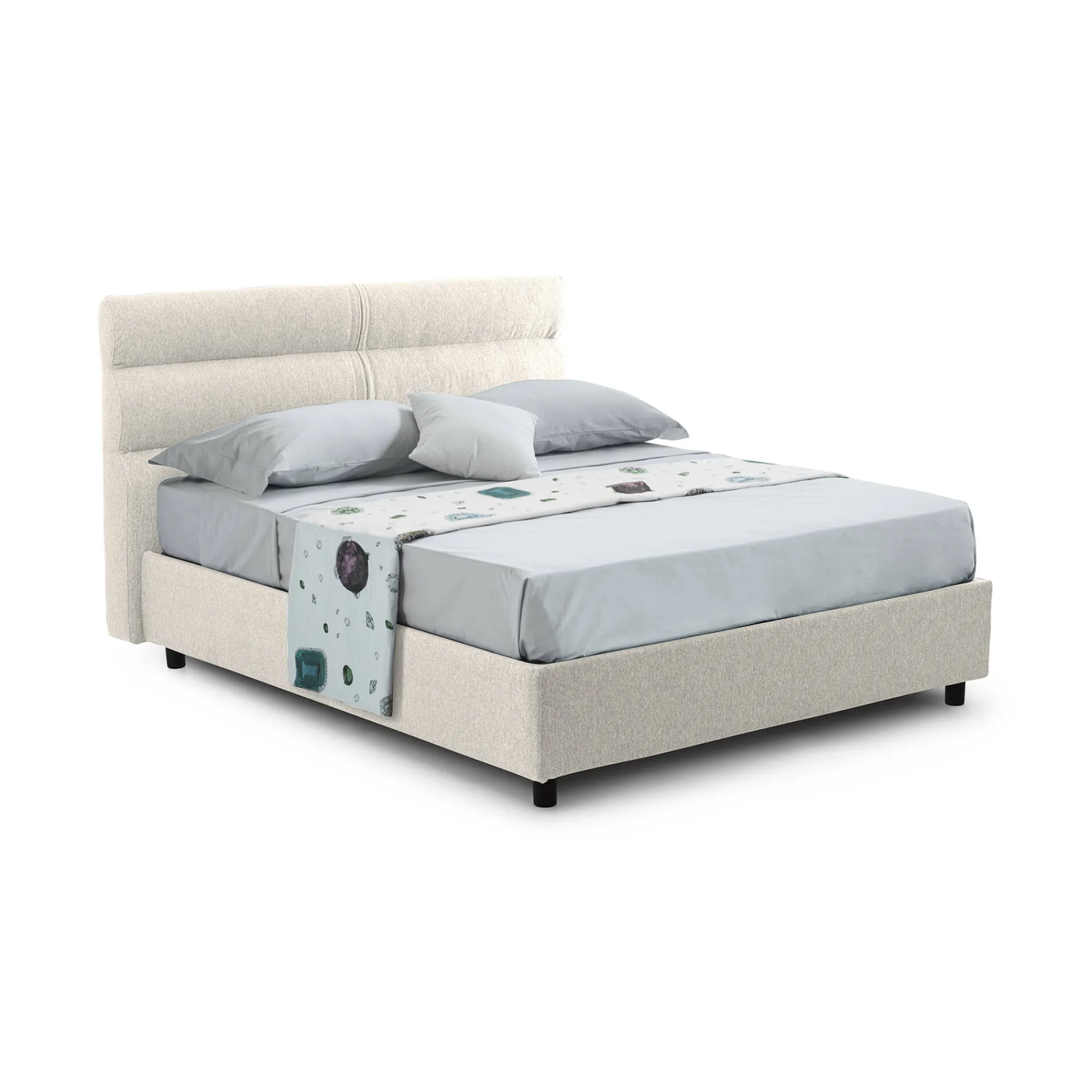 Letto matrimoniale Briaglia, Adatto a materasso Cm 160x200,<Dmora Best
