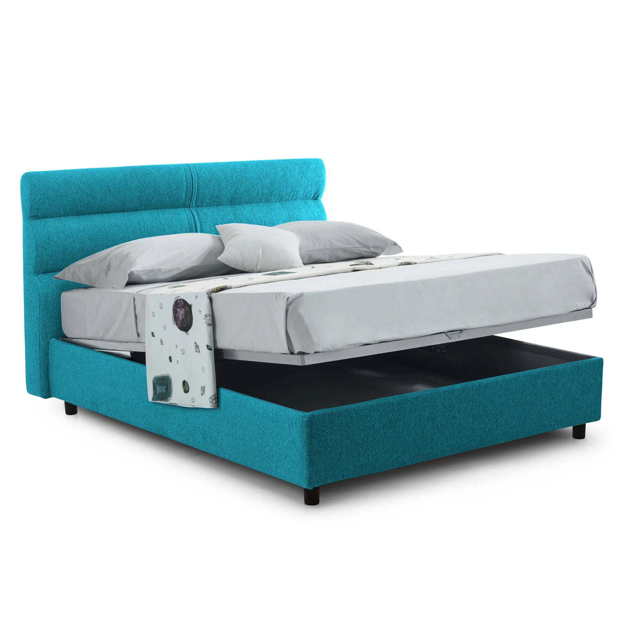 Letto matrimoniale Briatico, Con materasso Cm 160x190 incluso,<Dmora Shop