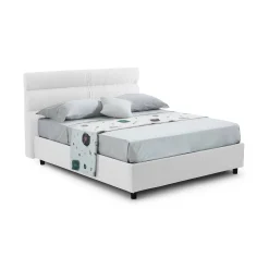Letto matrimoniale Brienno, Adatto a materasso Cm 160x190,<Dmora Cheap