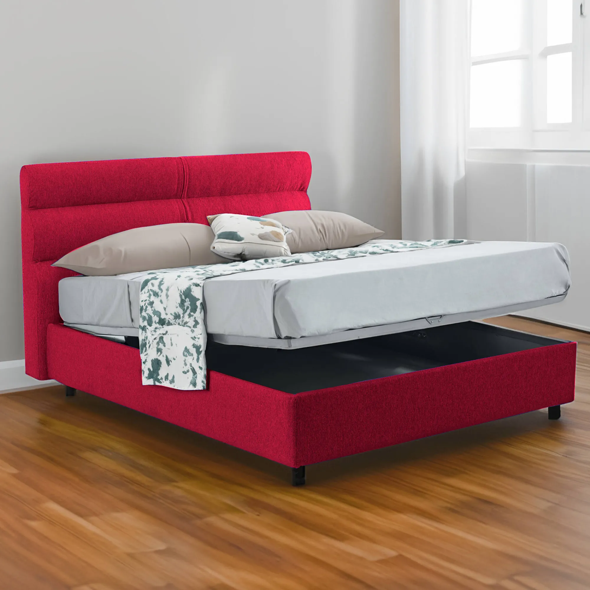 Letto matrimoniale Brienno, Adatto a materasso Cm 160x190,<Dmora Discount